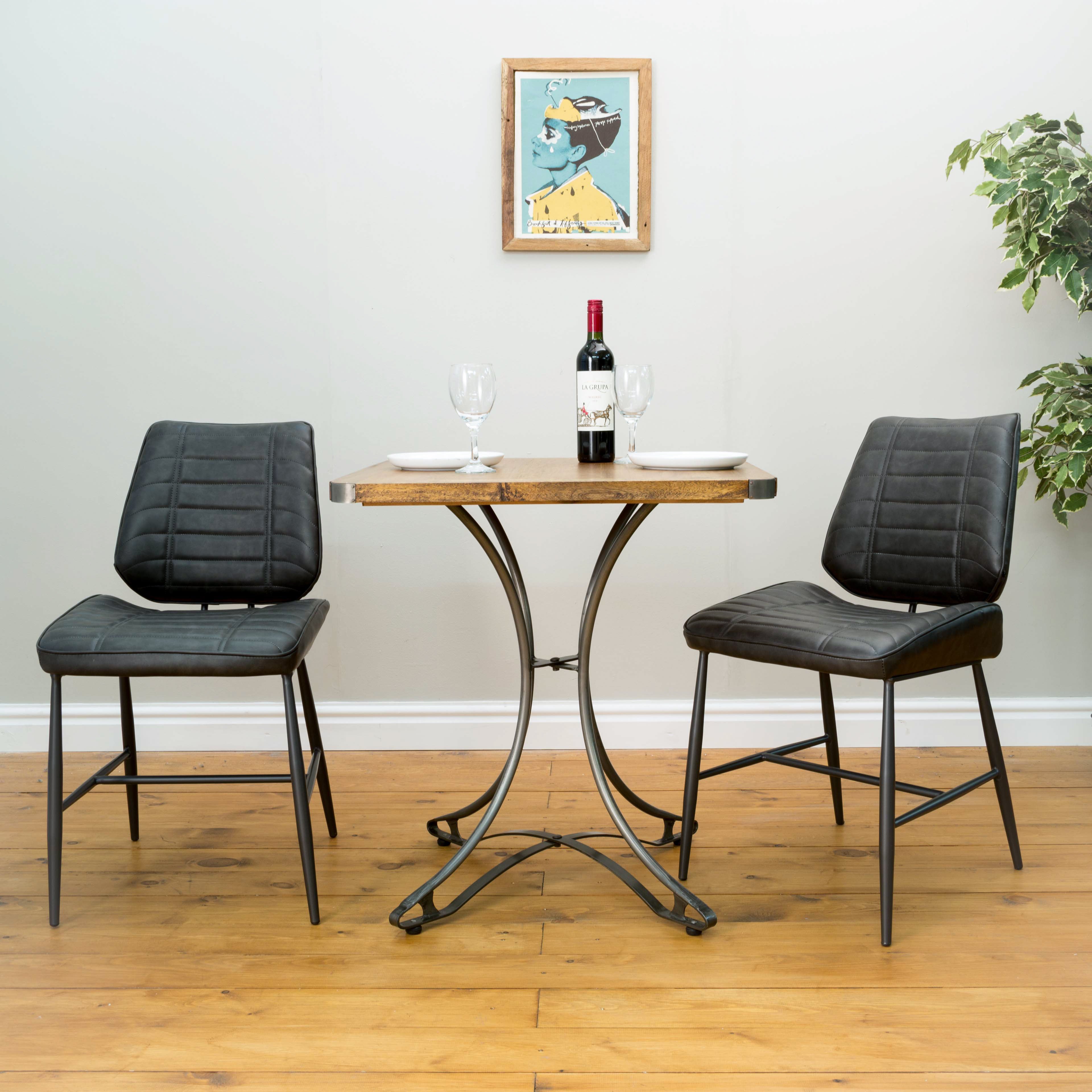Industrial Vintage Square Bistro Café Table